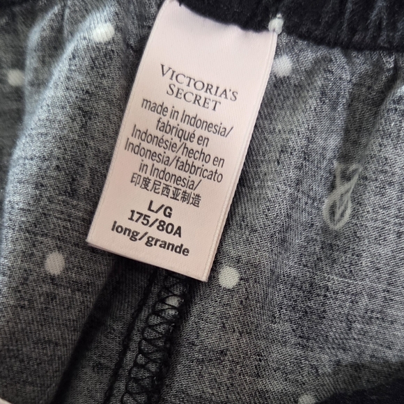 Victoria's Secret Womens Black White Pajama Set Size Large PJ Set - Picture 2 of 11